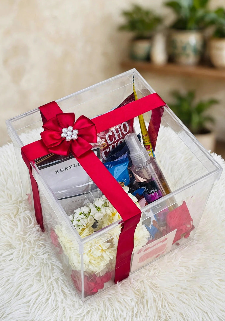 Eid Gift Box with Flowers & Snacks | GBO-069