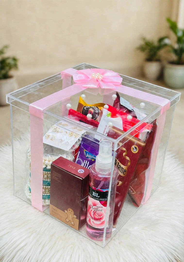 Elegant Acrylic Gift Box with Luxury Treats | GBO-036