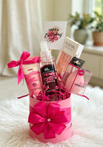 Load image into Gallery viewer, Pretty Pink Birthday Self-Care Gift Basket | GB-149