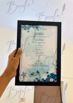 Load image into Gallery viewer, Nikah Certificate with Beautiful Sky Blue Flowers Design | NC-151
