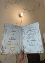 Load image into Gallery viewer, The Nikkah Booklet With Customized Golden Name &amp; Attractive Design | NB-019
