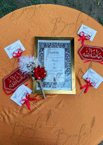 Load image into Gallery viewer, The Deal: Luxury Nikah Certificate, Nikkah Pen, Two Arm Band &amp; Props | DEL-070
