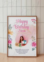 Load image into Gallery viewer, Happy Brithday Frame With Customized Name &amp; Picture | BFG-009
