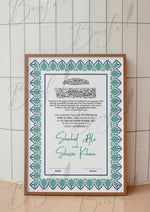 Load image into Gallery viewer, Nikah Certificate With Name &amp; Quran Verse | NC-079
