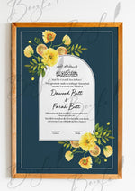 Load image into Gallery viewer, Nikkah Certificate with Dark Blue Attractive Design | NC-095
