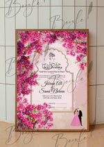 Load image into Gallery viewer, Nikah Certificate With Classic Pink Flower Design | NC-107
