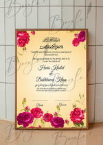 Load image into Gallery viewer, Nikah Certificate With Pink Attractive Flowers Design | NC-130
