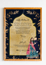 Load image into Gallery viewer, Nikah Certificate With Attractive Couple Print | NC-128
