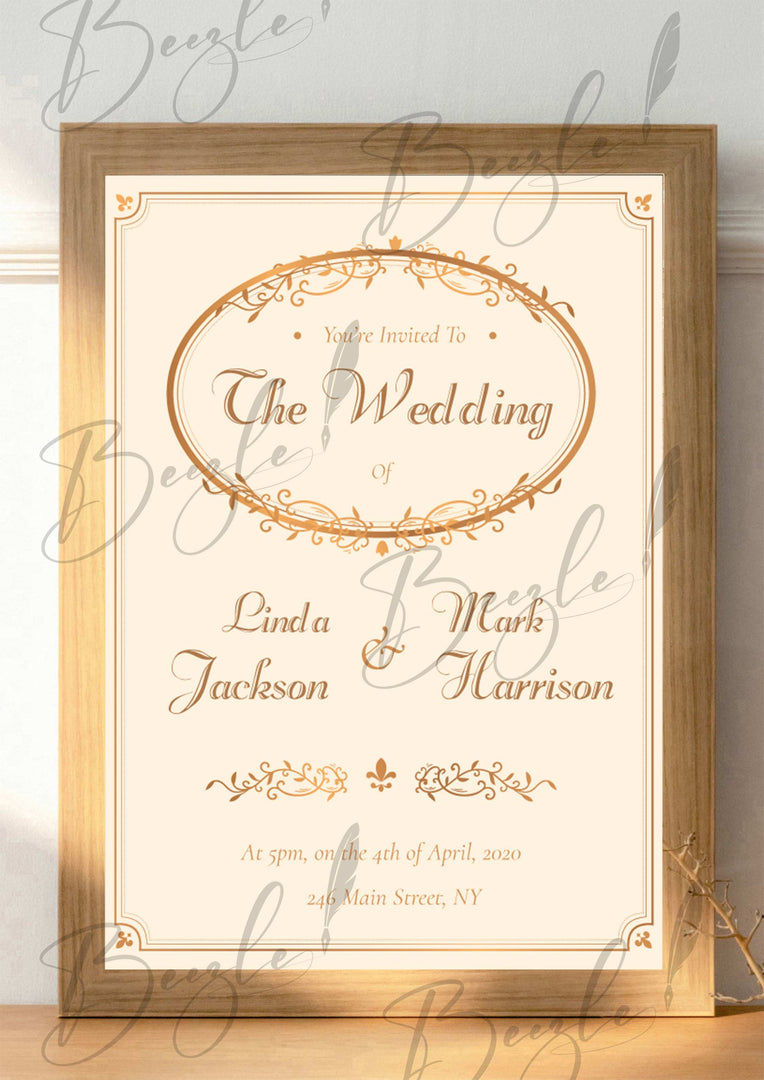 Invited Wedding Nikah Frame | NF-018