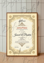 Load image into Gallery viewer, Nikah Certificate With Customized Name &amp; Arabic Verses | NC-136
