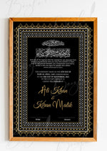 Load image into Gallery viewer, Premium Customized Nikah Certificate With Black &amp; Golden Design | NC-048
