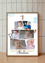 Load image into Gallery viewer, 1st Birthday Frame With Cake Collage Design | BFB-008
