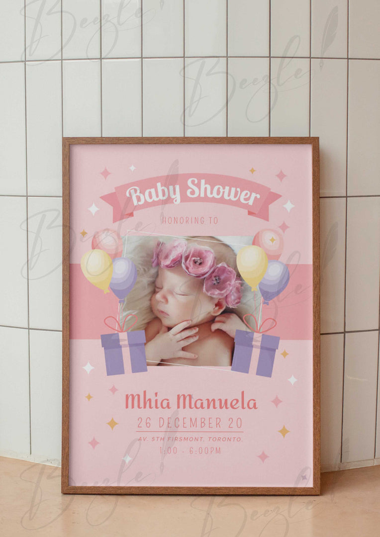 Blissful Baby Shower Frame BS-007