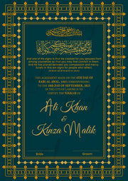Nikah Certificate With Stylish Golden Colour | NC-081