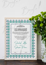 Load image into Gallery viewer, Nikah Certificate With Name &amp; Quran Verse | NC-079
