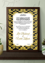 Load image into Gallery viewer, Nikah Certificate With Golden &amp; Black Design | NC-078
