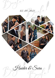 Couple Frame With Beautiful Heart Design | CF-004