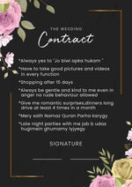 Load image into Gallery viewer, Wedding Bridal Contract With Black Design | BC-001
