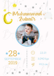 Little Prince Baby Announcement Frame | BBAF-001