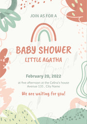 Baby Shower With Beautiful Rainbow Print | BS-004