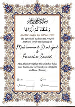 Load image into Gallery viewer, Premium Nikah Certificate With Customized Name &amp; Blue Attrctive Print | NC-002
