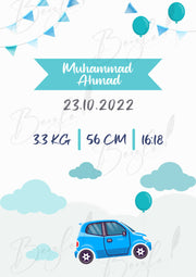 Customized Baby Announcement Frame | BBAF-003