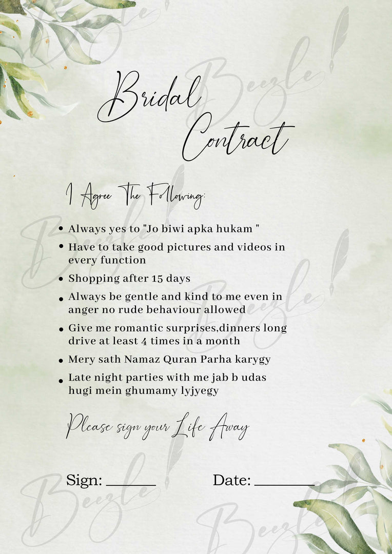 Bridal Contract BC-004