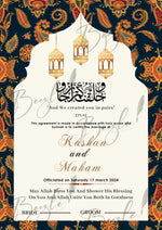 Load image into Gallery viewer, Customized Name Nikah Certificate With Attractive Design | NC-108
