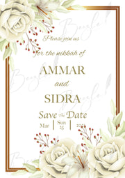 Nikah Frame With Classic Name Design | NF-010
