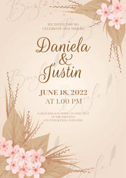 Nikah Frame With Stylish Brown Name | NF-013