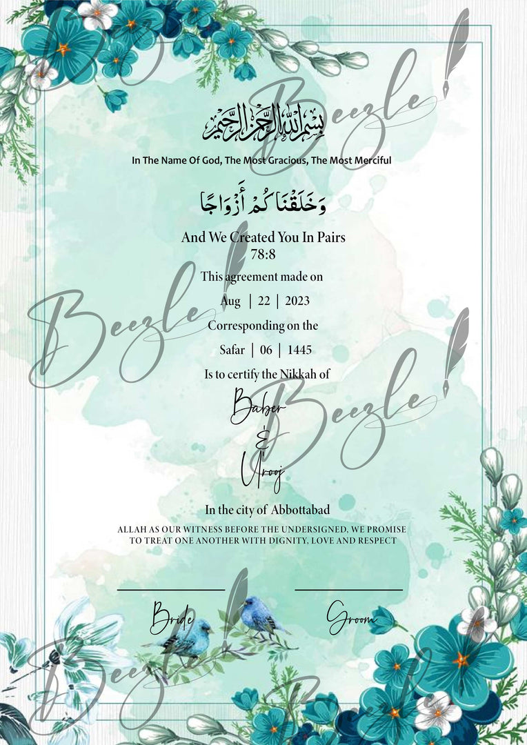 Nikah Certificate