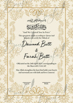 Load image into Gallery viewer, Customized Nikah Certificate With Classic Print | NC-133
