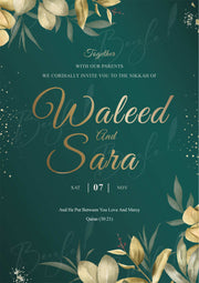 Customized Name Nikah Frame With Attractive Print | NF-024