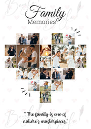 Couple Frames With Family Heart Collage | CF-015