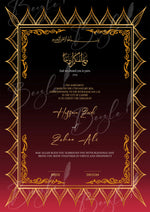 Load image into Gallery viewer, Nikah Certificate With Combination of Two Colours Black &amp; Red | NC-145
