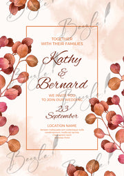 Nikah Frame With Wedding Invitation & Date | NF-012