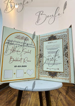 Load image into Gallery viewer, The Beautiful Nikkah Booklet With Thumb Impression &amp; Nikah Certificate | NB-011
