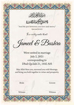 Load image into Gallery viewer, Premium Nikah Certificate With Classic Colour Full Design | NC-007
