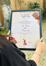 Load image into Gallery viewer, Nikah Certificate With Qurani Ayat &amp; Attractive Flower Print | NC-120