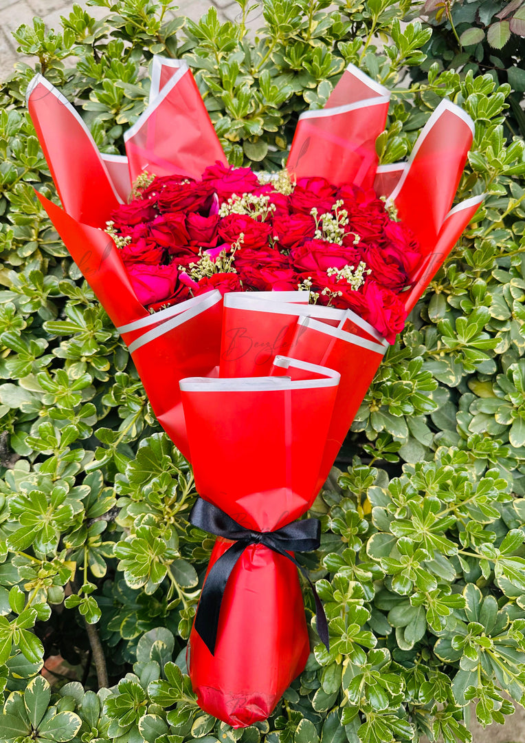 Scarlet Charm Rose Bouquet | BCG-063