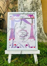 Load image into Gallery viewer, Nikah Certificate With Beautiful Print | NC-113
