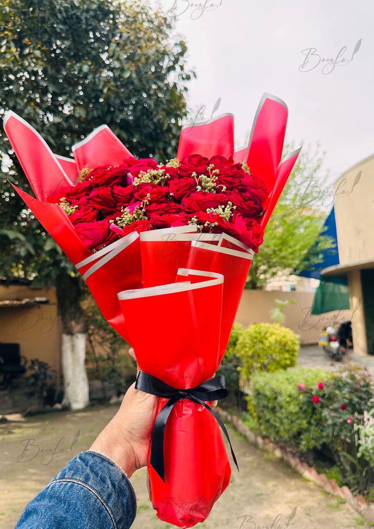 Scarlet Charm Rose Bouquet | BCG-063