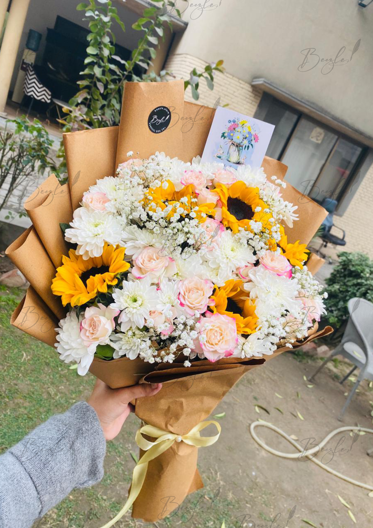 Pastel Sunflower Bouquet | BCG-243