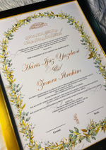 Load image into Gallery viewer, Gold Framed Nikah Certificate | SNC-013