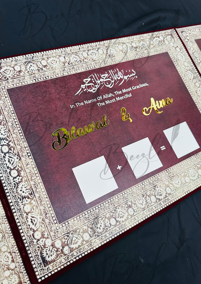 The Premium Three Side Nikkah Booklet With Attractive Design | NB-023