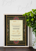 Load image into Gallery viewer, Luxury Nikah Certificate With Premium Black &amp; Golden Design | RNCF-002
