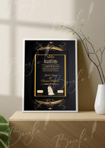 Load image into Gallery viewer, Customized Nikah Certificate With Black Classic Print | NC-139
