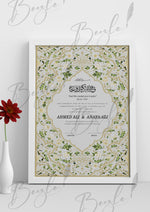 Load image into Gallery viewer, Nikah Certificate With Customized Attractive Print  | NC-061
