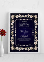 Load image into Gallery viewer, Classic Daisy Border Nikah Certificate Frame NC-045