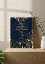 Load image into Gallery viewer, Customized Nikah Certificate With Classic Gold Leaves Design | NC-039
